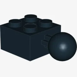 BRICK 2X2 W. BALL Ø 10.2 X 25