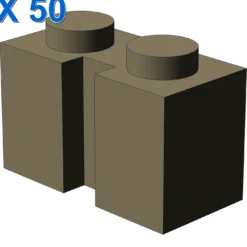BRICK 1X2 W. GROOVE X 50