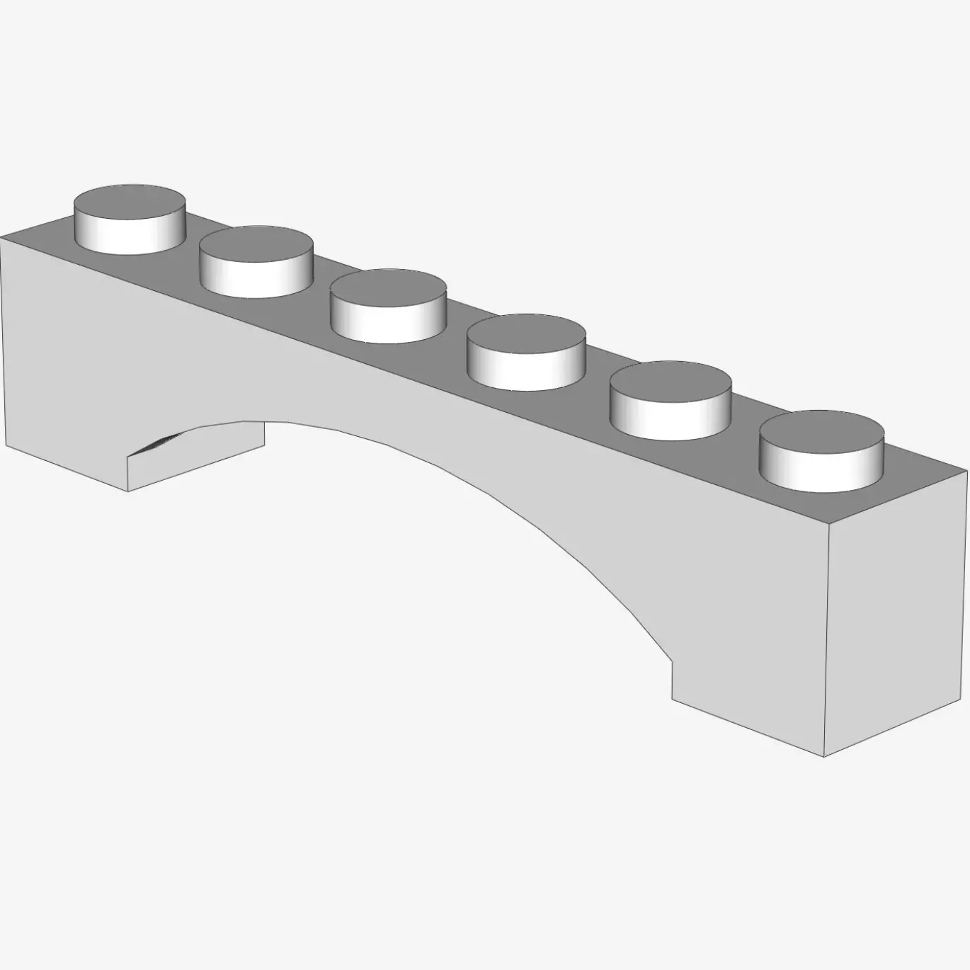 BRICK 1X6 W/INSIDE BOW X 25