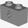 BRICK 1X2 WITH CROSS HOLE X 50