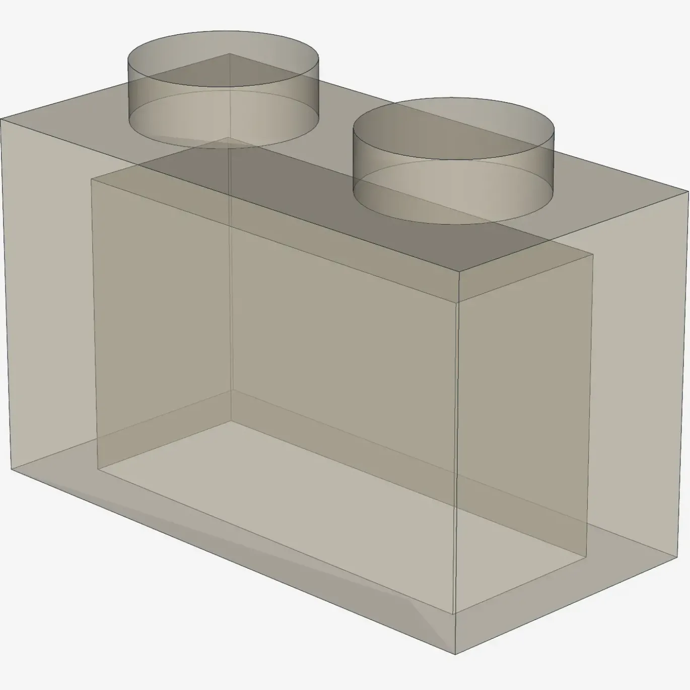 BRICK 1X2 WITHOUT PIN X 50