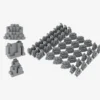 Brix Felsenset, 40 Stück, Light Bluish Gray