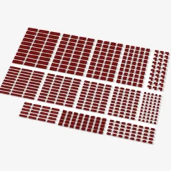 Brix Kleine Plates, gemischt, rot