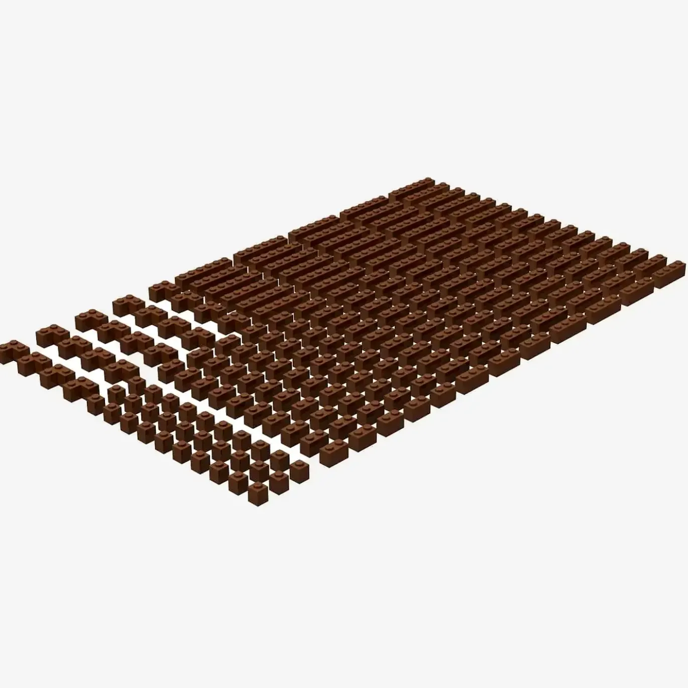 Brix 200 Stück, 1er Steine gemischt, Reddish Brown
