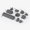 Brix 200 Stück, Roof Slopes, gemischt, Dark Bluish Grey