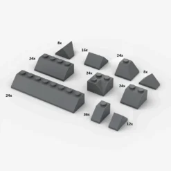 Brix 200 Stück, Roof Slopes, gemischt, Dark Bluish Grey