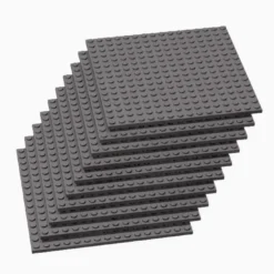 Brix 10 Stück, 16x16 Plate, dunkelgrau (Dark Bluish Gray)