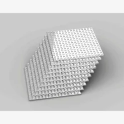 Brix 10 Stück, 16x16 Plate, transparent (Trans Clear)