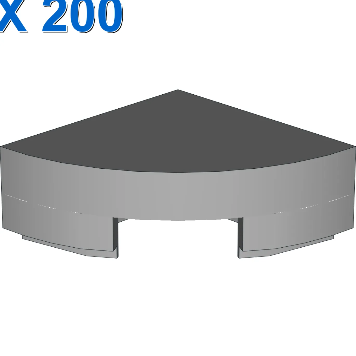 1/4 CIRCLE TILE 1X1 X 200