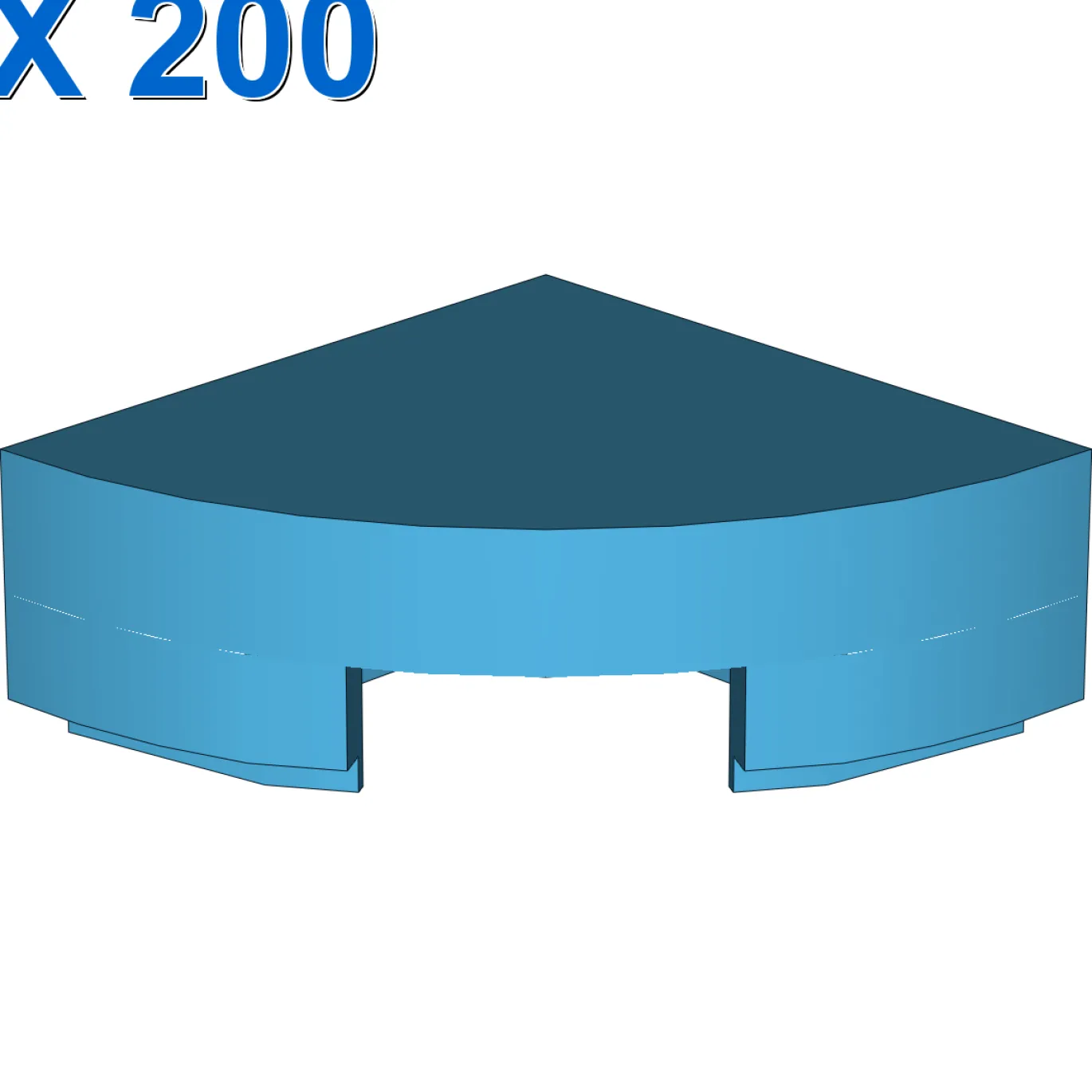 1/4 CIRCLE TILE 1X1 X 200