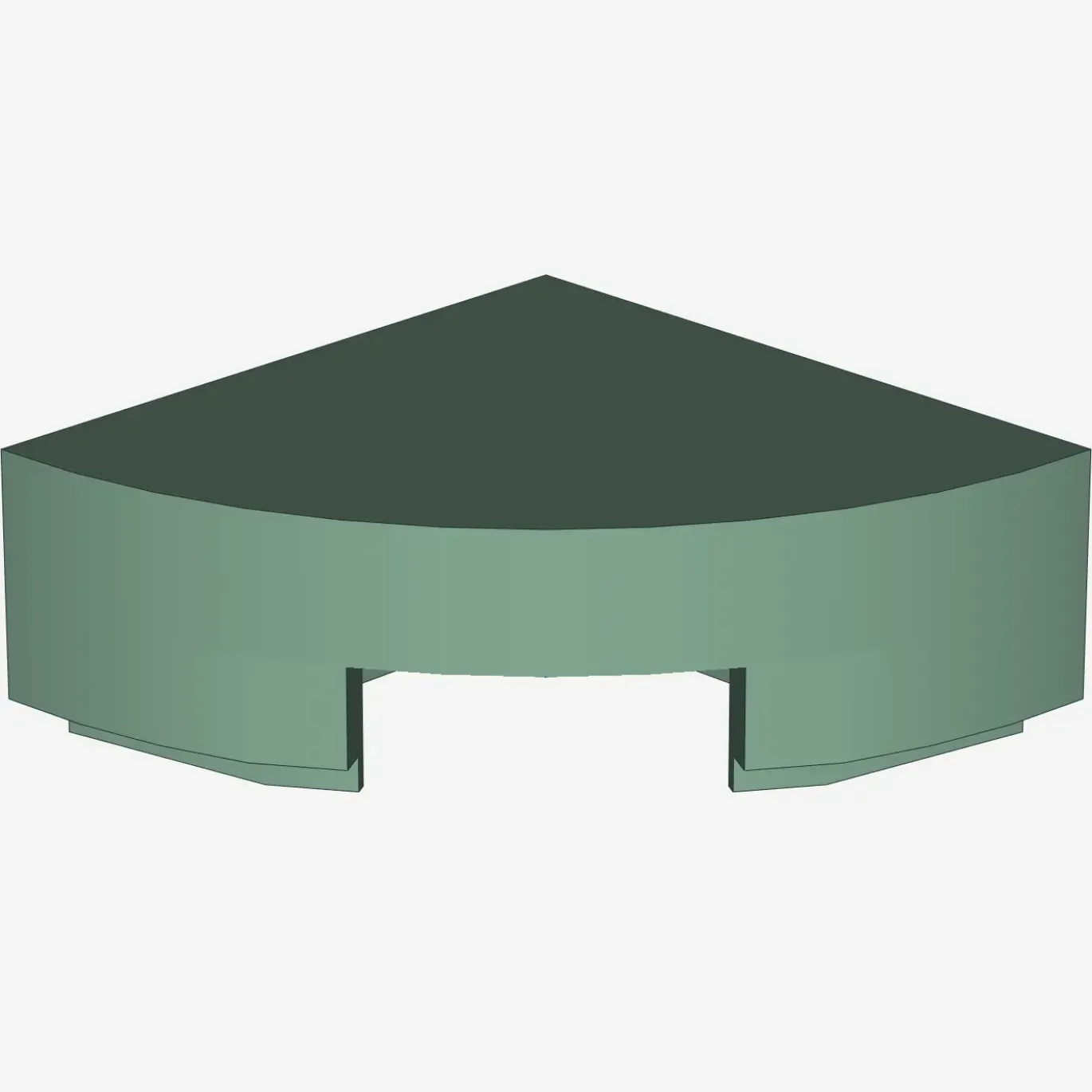 1/4 CIRCLE TILE 1X1 X 200