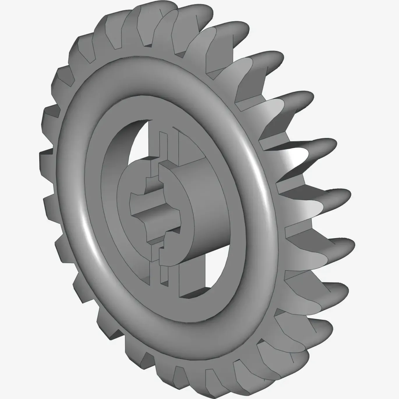 CROWN- AND GEAR WHEEL Z24 X 50