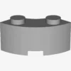 CURVED BRICK 2 KNOBS