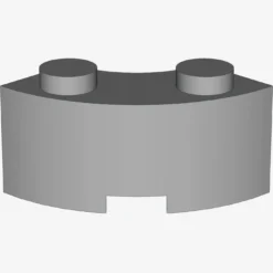 CURVED BRICK 2 KNOBS