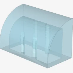 Curved Top, Brick, Modified 1 x 2 x 1 No Studs X 100
