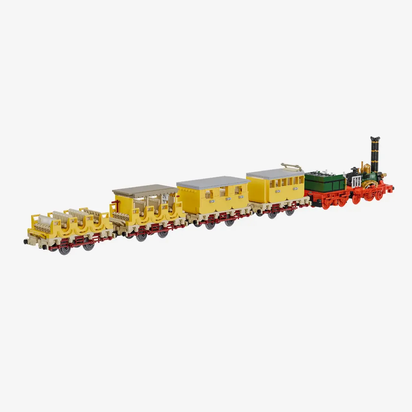 Dampflokomotive Adler mit 1.-3. Klasse-Wagen