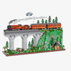 Diorama Dampflok auf Viadukt
