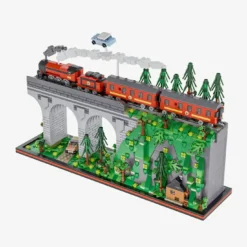 Diorama Dampflok auf Viadukt