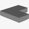 FLAT TILE CORNER 1X2X2 X 600