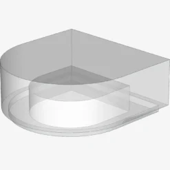 FLAT TILE 1x1 ½ CIRCLE X 200