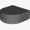 FLAT TILE 1x1 ½ CIRCLE X 200