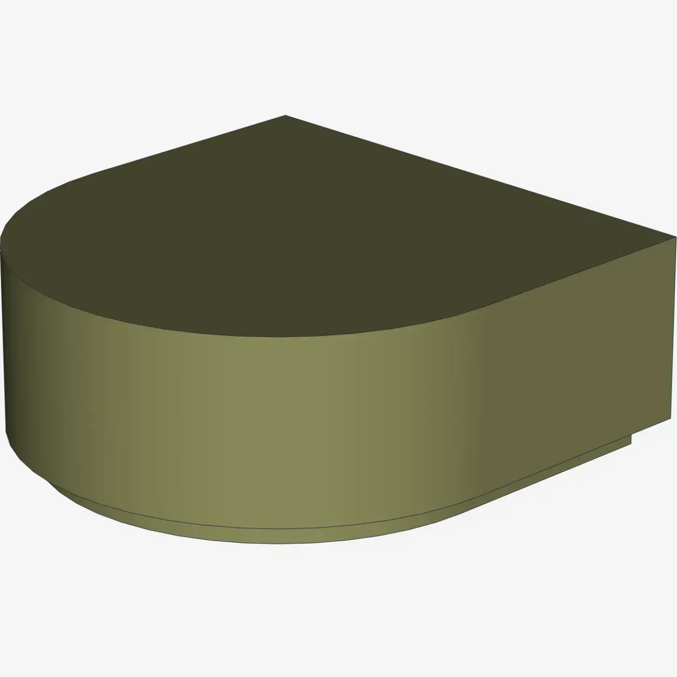 FLAT TILE 1x1 ½ CIRCLE X 200