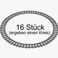 Gebogene Gleise R40 im Set, 16 Stück