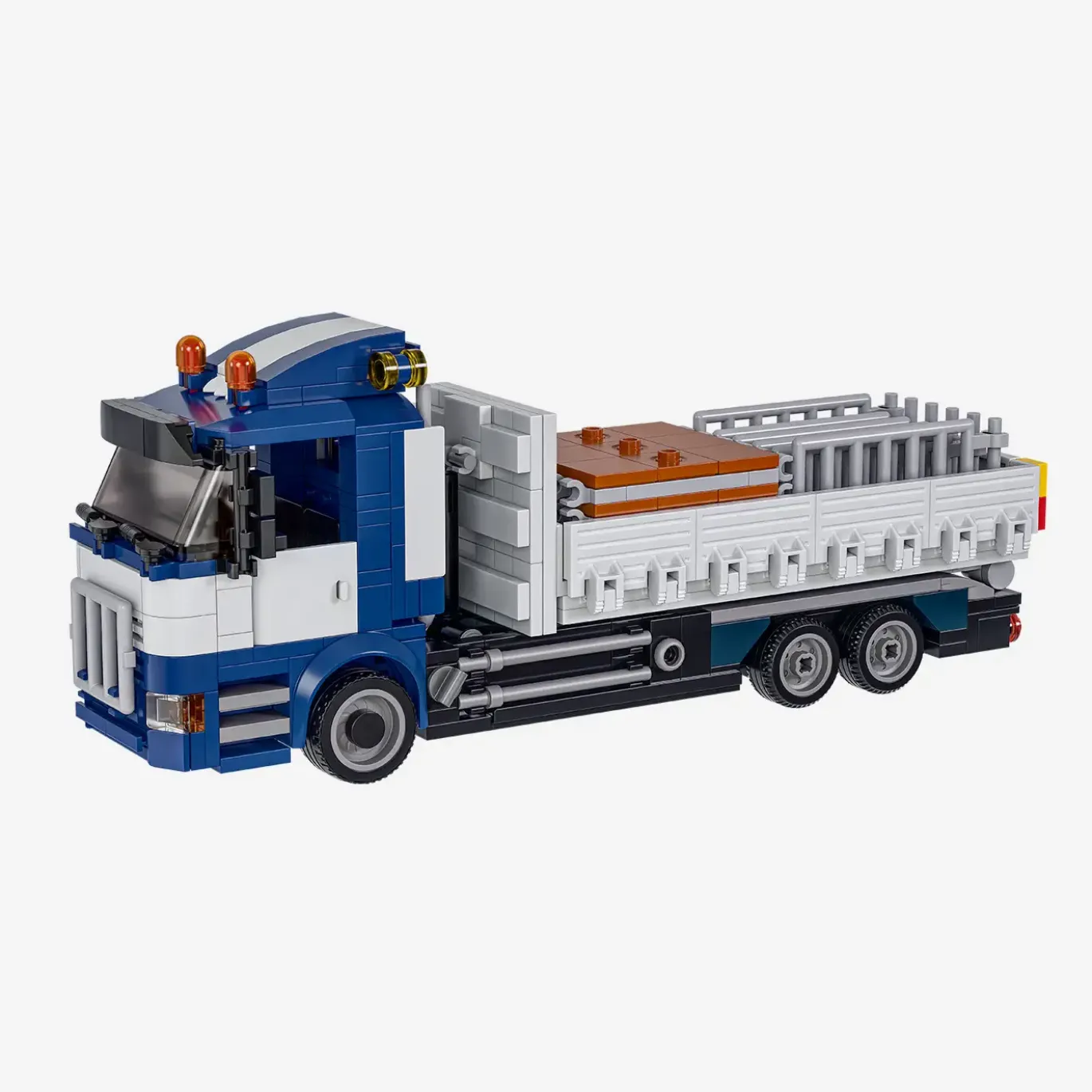 Gerüstbau-LKW mit Hakenlift-Container