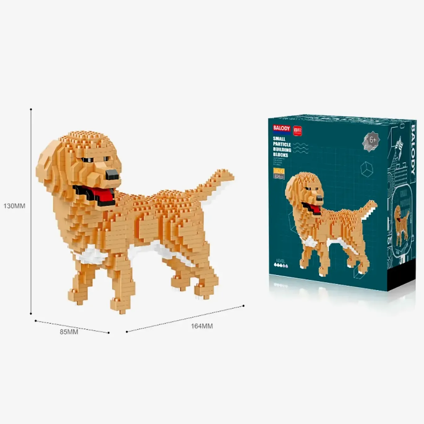 Golden Retriever (diamond blocks)