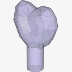 HEART W/ Ø3,2 SHAFT X 100