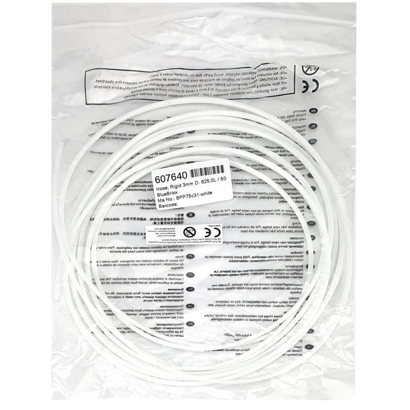 Hose, Rigid 3mm D. 625.0L / 500.0cm