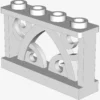 IRON FENCE 1X4X2 W/ 4 STUDS X 25