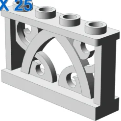 IRON FENCE 1X4X2 W/ 4 STUDS X 25