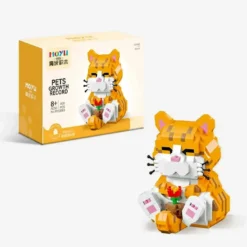 Katze mit Blume (diamond blocks)