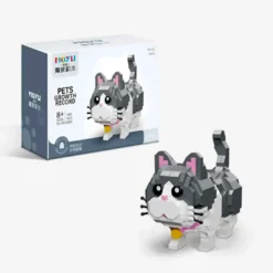 Katze mit Halsband (diamond blocks)