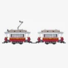 Klassische Straßenbahn mit Anhänger (8w)