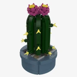 Mini-Säulenkaktus mit rosa Blüten