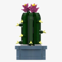 Mini-Säulenkaktus mit rosa Blüten
