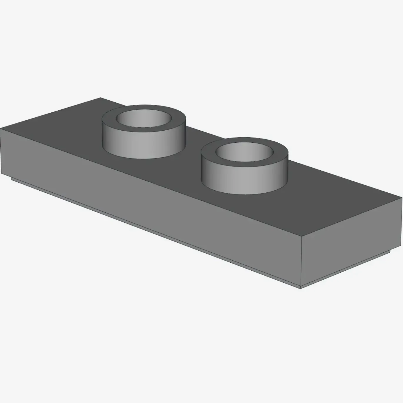 Modified 1 x 3 with 2 Studs (Double Jumper) X 100