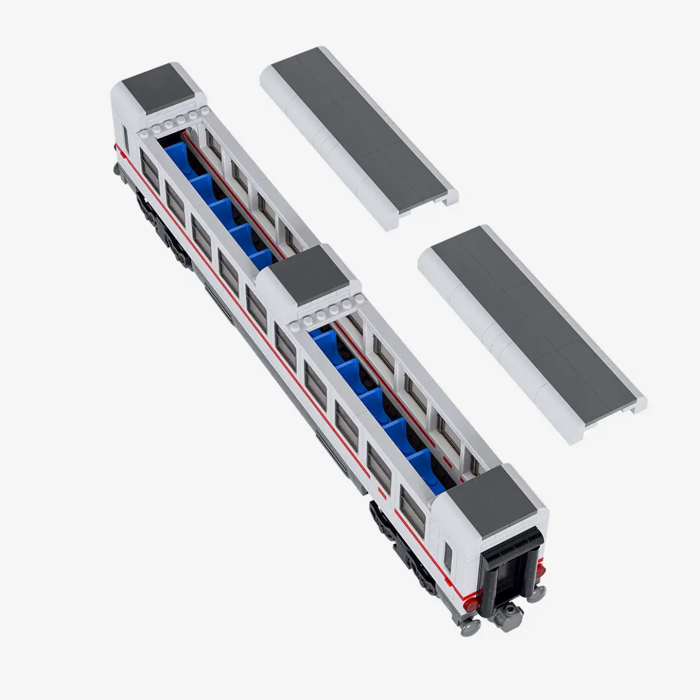 Passagierwagen weiß rot