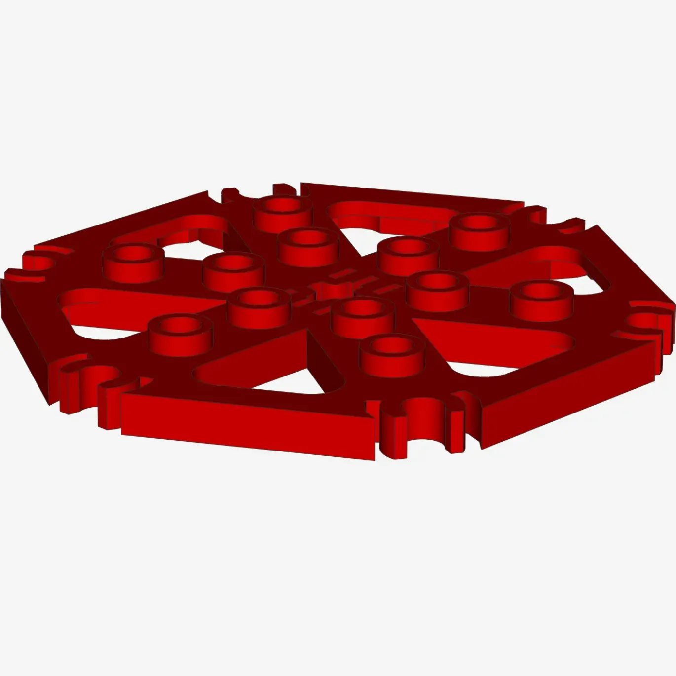 PLATE HEXAGONAL W STAND. Ø 48 X 20