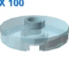 PLATE ROUND W. 1 KNOB X 100