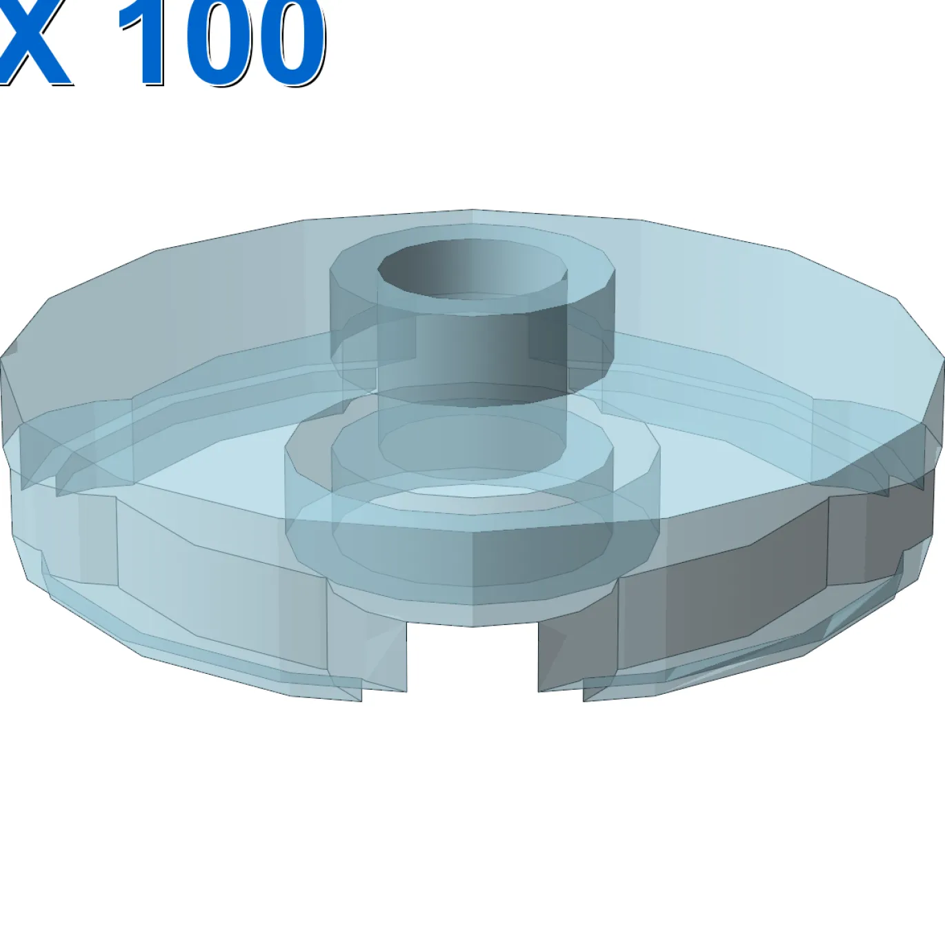 PLATE ROUND W. 1 KNOB X 100