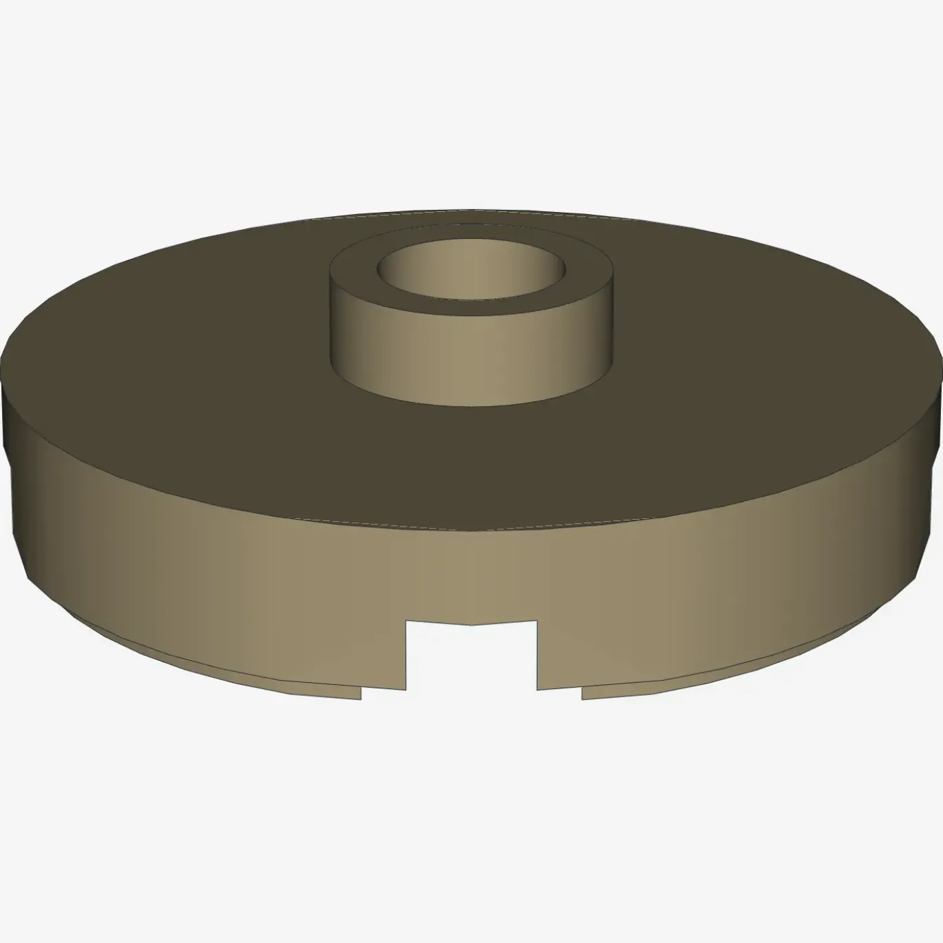 PLATE ROUND W. 1 KNOB X 100