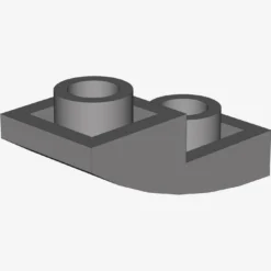 PLATE W/ HALF BOW INV. 1X2X2/3 X 100