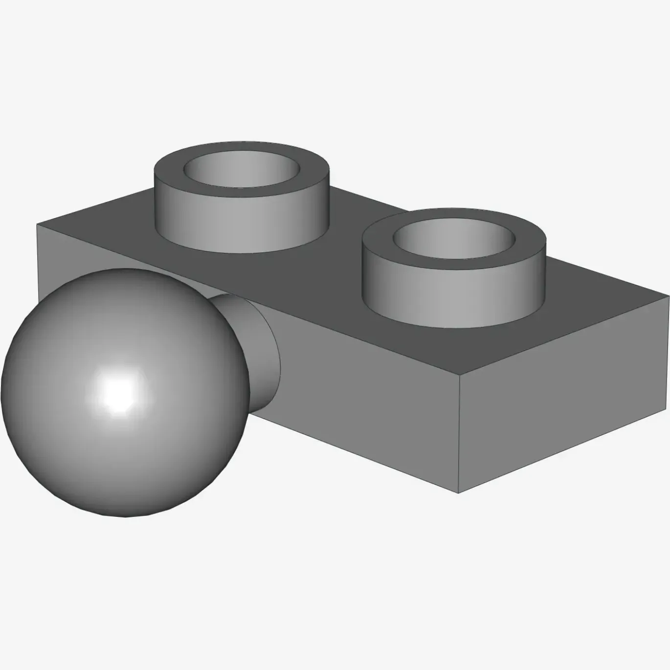 PLATE 1X2 BALL Ø5.9 MIDDLE X 100