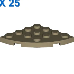 PLATE 4X4, 1/4 CIRCLE X 25