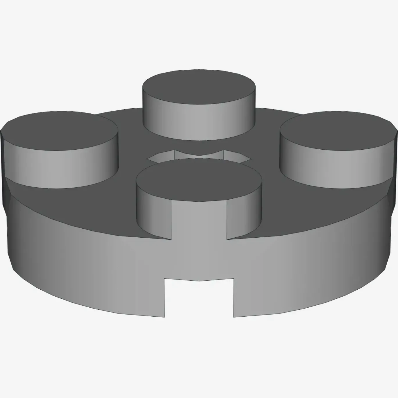 PLATE 2X2 ROUND X 100