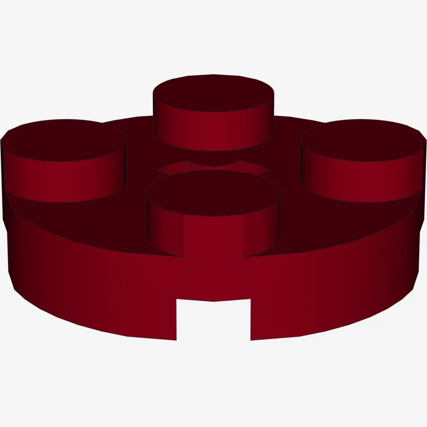 PLATE 2X2 ROUND X 100