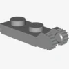 PLATE 1X2 W/FORK/VERTICAL/END X 100